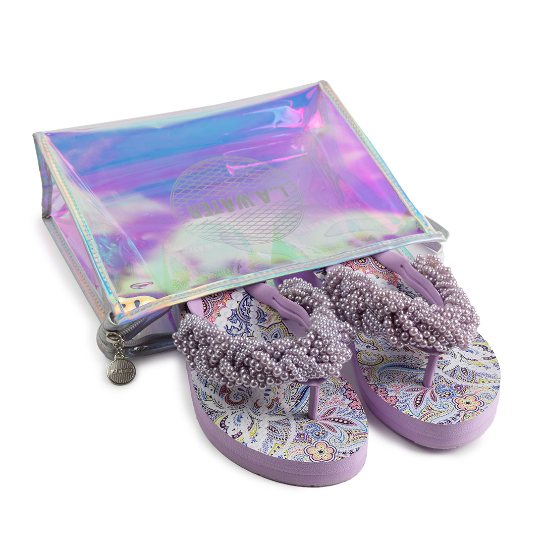 VIOLET PAISLEY SLIPPERS
