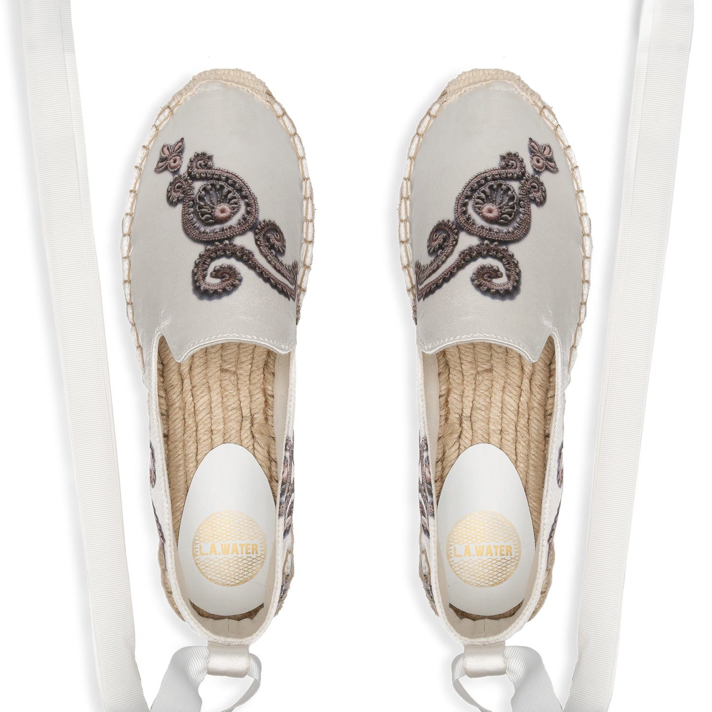 WHITE PAISLEY ESPADRILLAS