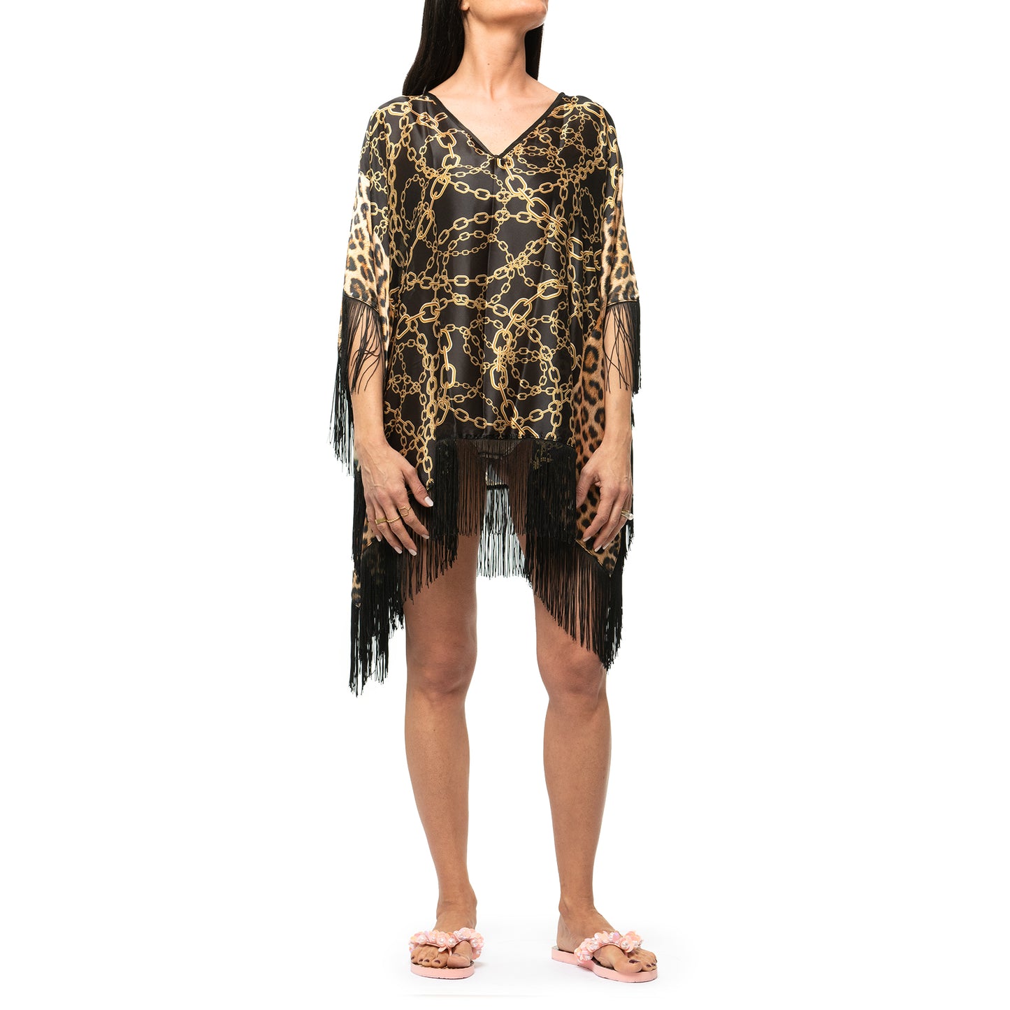 BLACK BAROQUE KAFTAN