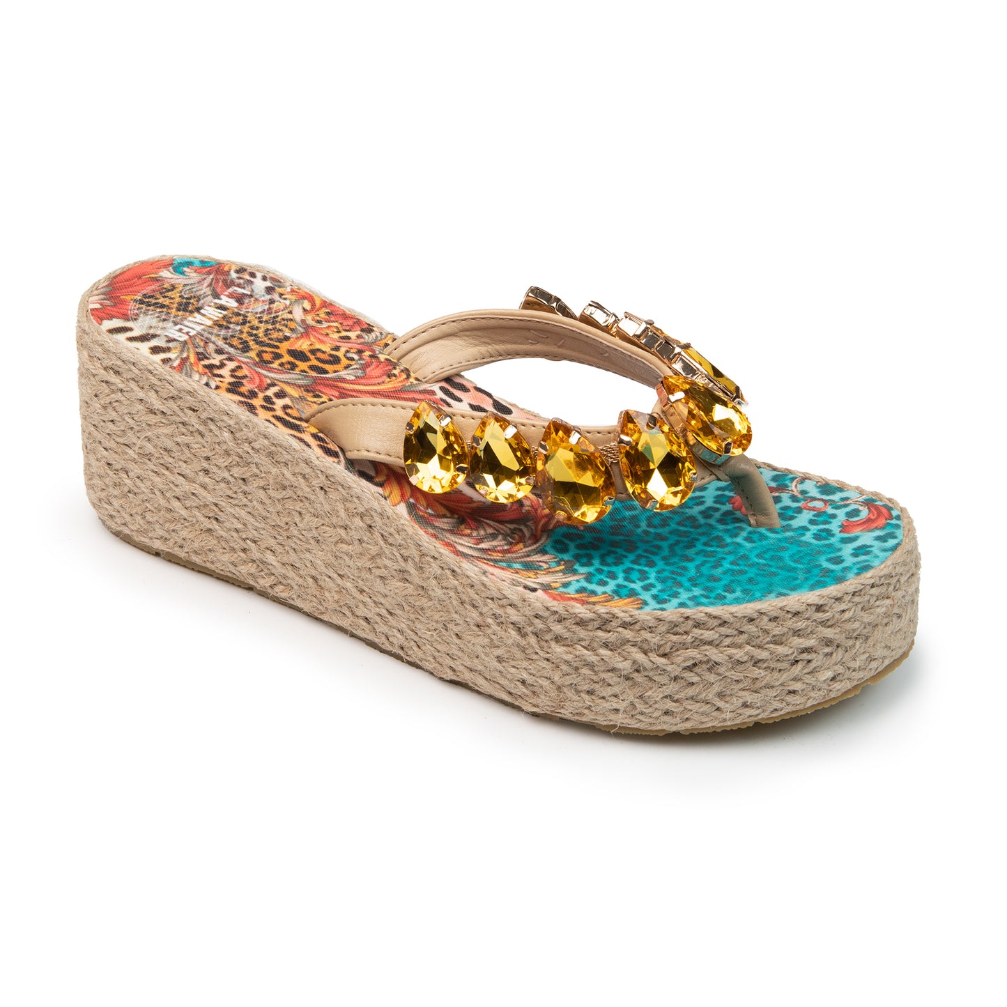 GOLD ANIMALIER ROPE WEDGE