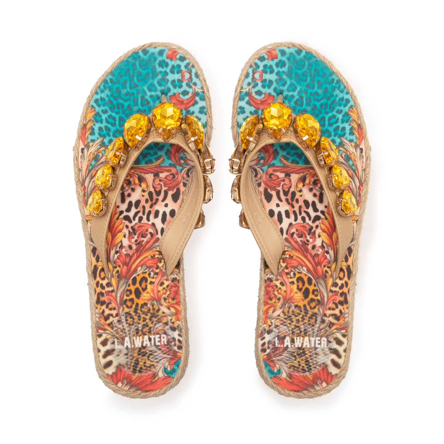GOLD ANIMALIER ROPE WEDGE