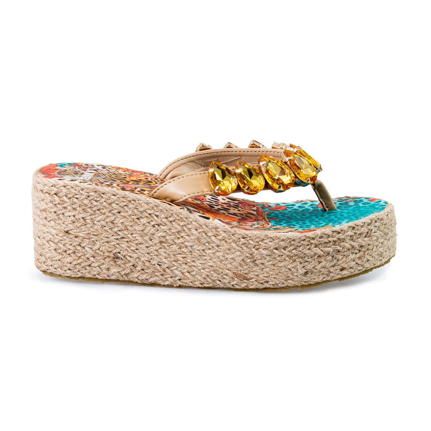 GOLD ANIMALIER ROPE WEDGE